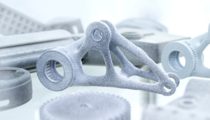 3d printed metal component with intricate lattice structure