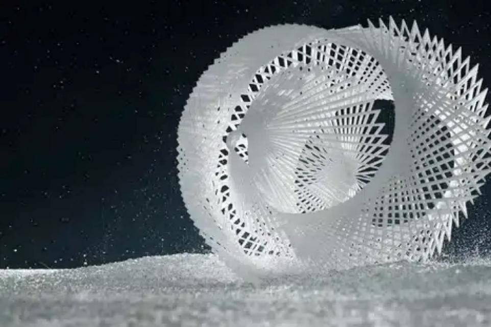 complex 3d printed part made with sls technology