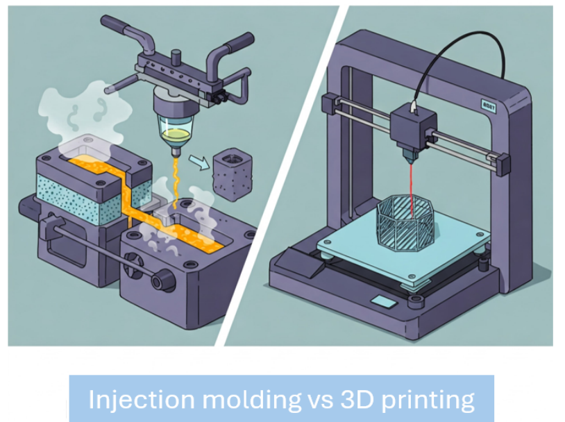 injection molding vs 3d printing comparison